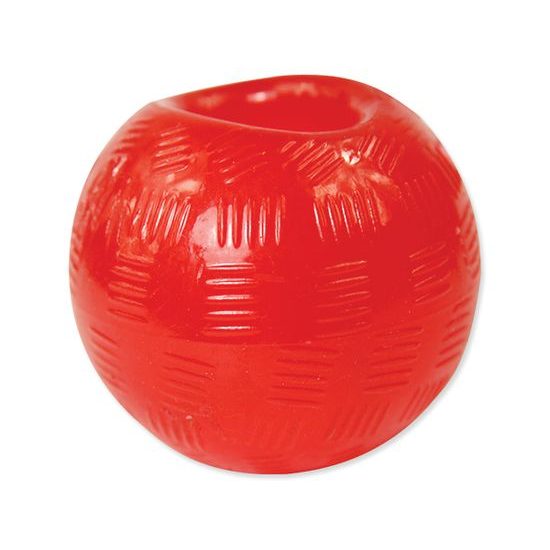 Hračka DOG FANTASY Strong loptička gumová červená 8,9 cm