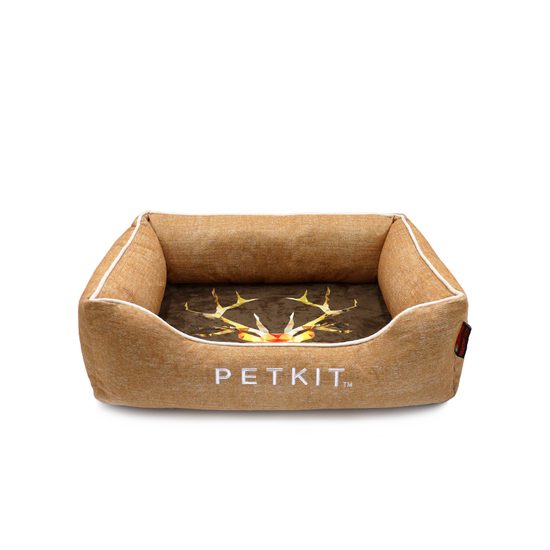 Funktionelles Hundebett PetKit aus Leinenstoff im nordischen Stil