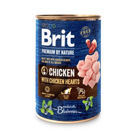 Brit konzerva Premium by Nature Chicken & Hearts 400 g