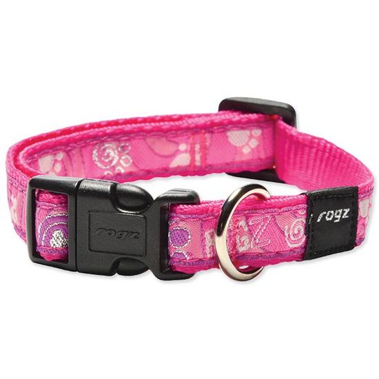 Halsband ROGZ Fancy Dress Pink Paw M