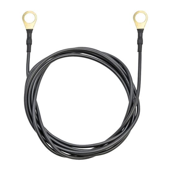 Cable de puesta a tierra 150 cm - ojal-ojal , negro