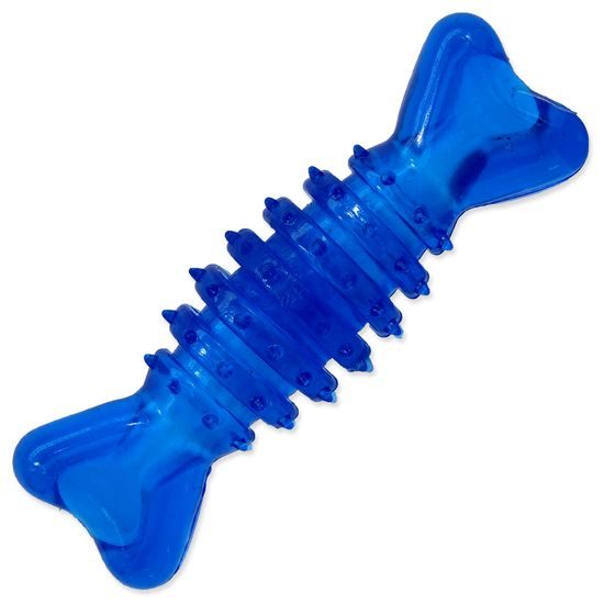 Hračka DOG FANTASY kosť gumová modrá 12 cm