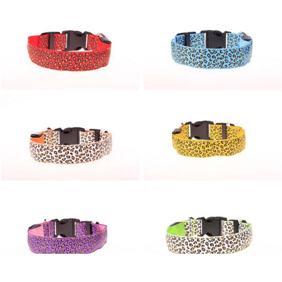 Reedog svítící obojek pro malé, střední a velké psy gepard