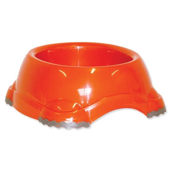 Futternapf DOG FANTASY Kunststoff Anti-Rutsch-Gummi orange 20 cm 735ml