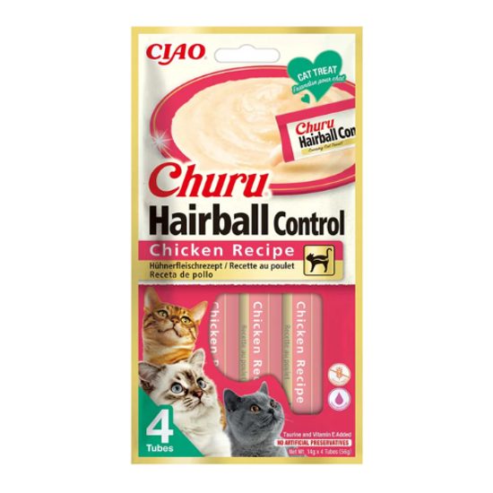 Churu Cat Hairball Huhn Rezept 4x14 g