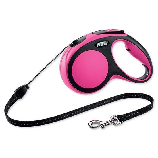 Hundeleine FLEXI Comfort New Seil Rosa M - 5 m/20 kg