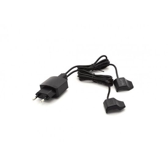 Dogtrace Adaptador de Doble Corriente con Cables USB y Clips