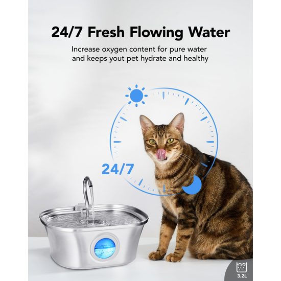 Petwant PWS 119 stylish stainless steel pet fountain
