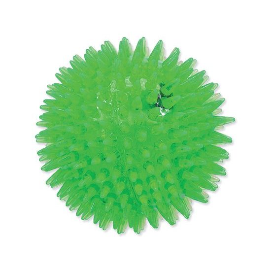 Hračka DOG FANTASY loptička LED zelená 10 cm