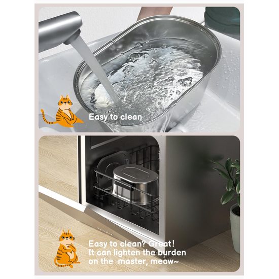 Petwant PWS 117 Stainless steel fountain with faucet for pets