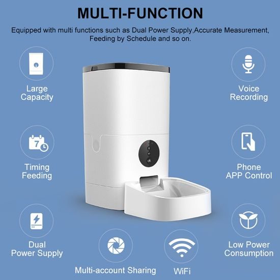 Patpet - automatic feed dispenser with wi-fi