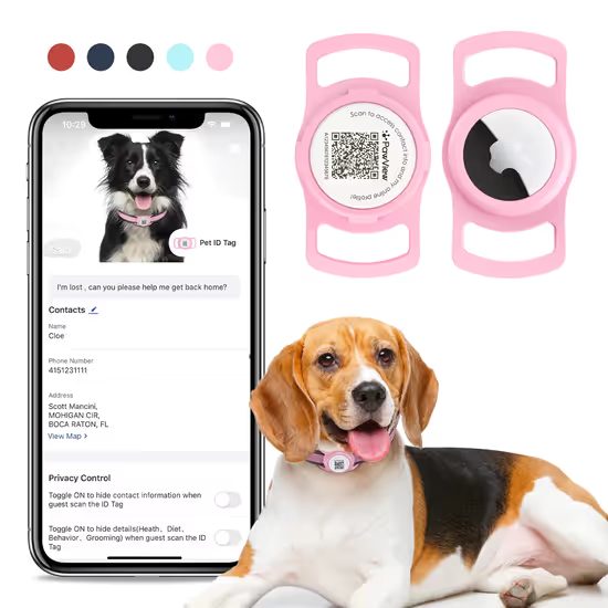 PawView smart obroża z uchwytem Airtag