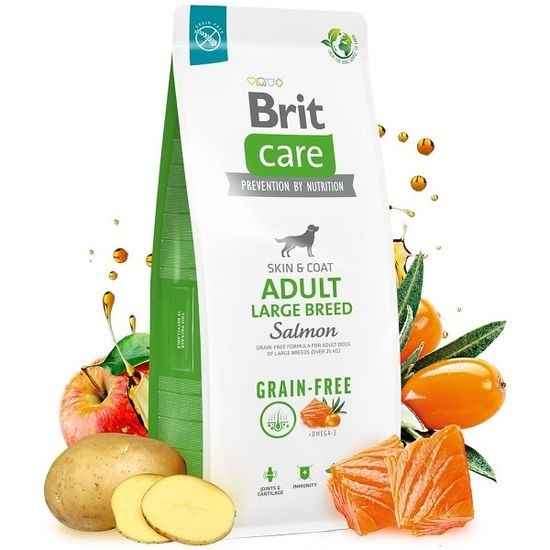 Termin ważności 27.7. 2026: Brit Care Dog Grain-free Adult Large Breed Salmon 12 kg