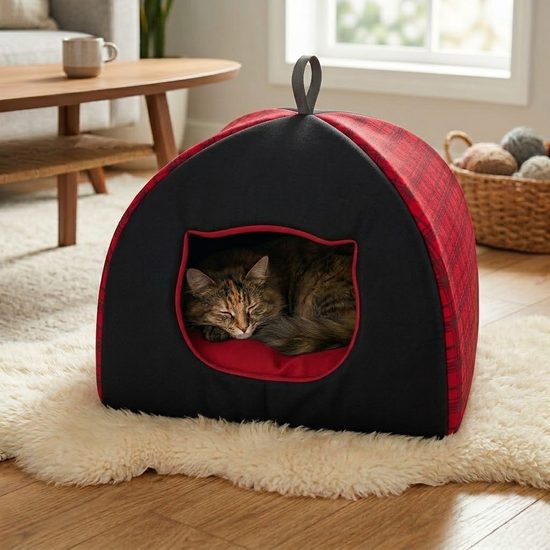 Iglu pro kočky Reedog Red Strips