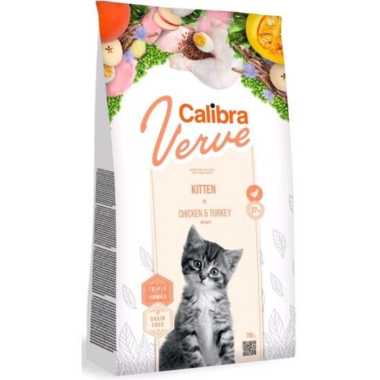Calibra Cat Verve GF Kitten Chicken & Turkey 750 g
