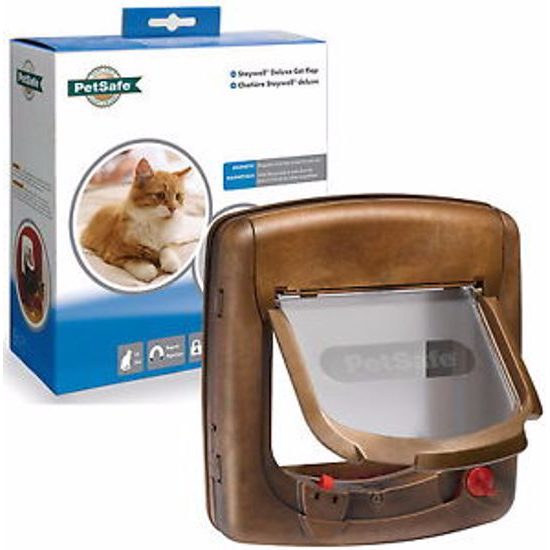 Puerta para gatos Staywell® Deluxe, magnética, con cuatro posiciones d