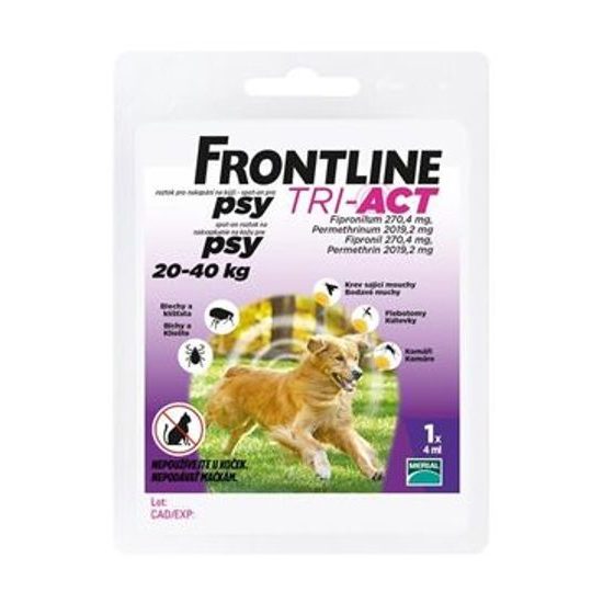 Frontline Tri-Act pro psy Spot-on L (20-40 kg) 1 pip