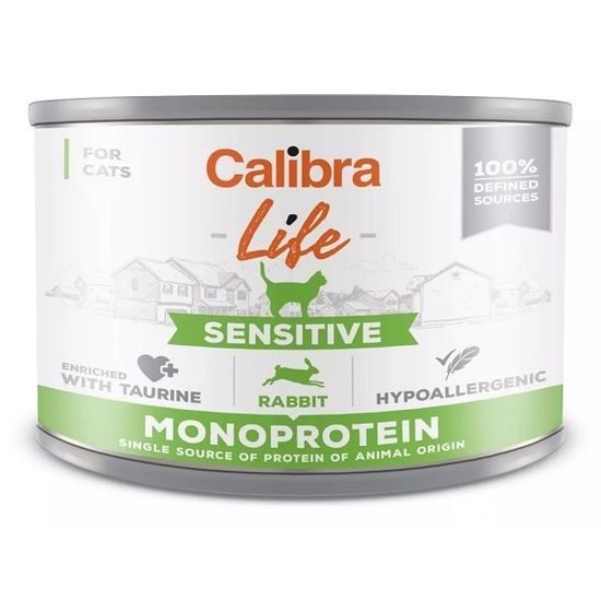 Calibra Cat Life konzerva Sensitive Rabbit Monoprotein 200 g