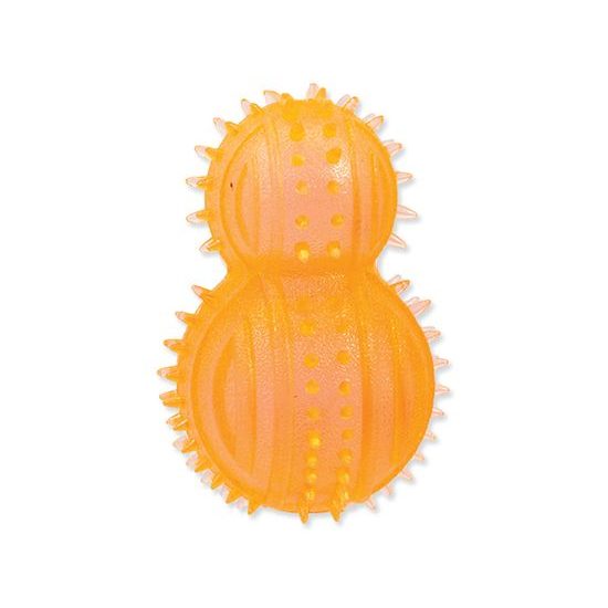 Zabawka DOG FANTASY gumowa beczułka, pomarańczowa 10 cm
