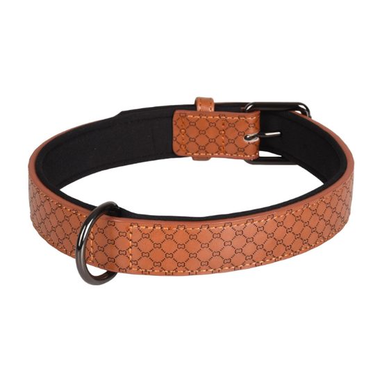 Leather collar Flamingo Patti brown