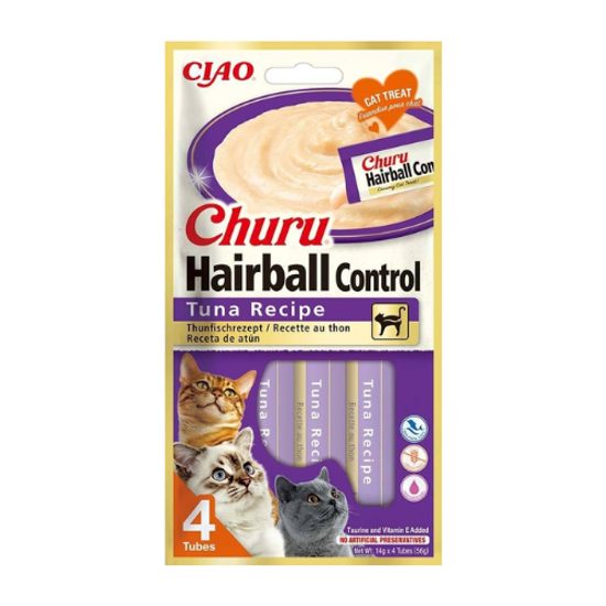 Churu Cat Hairball Tuna Recipe 4x14g