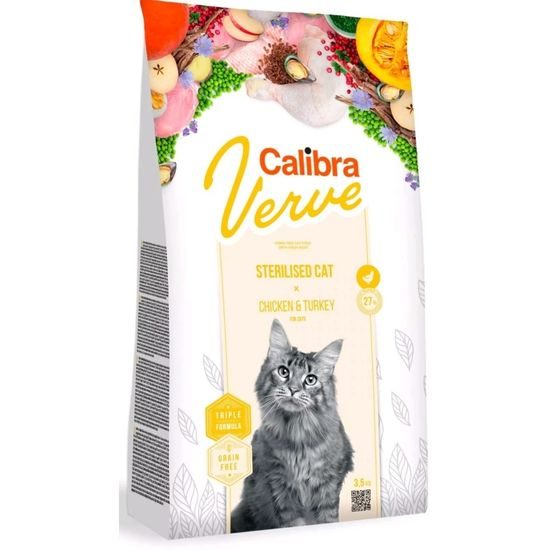 Expirácia 1.3.2026: Calibra Cat Verve GF Sterilised Chicken &amp; Turkey 3,5 kg