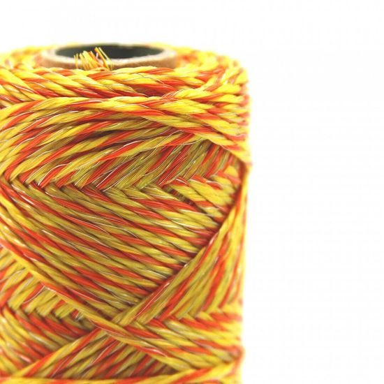 Electric fence cord , 2 mm diameter, yellow-orange