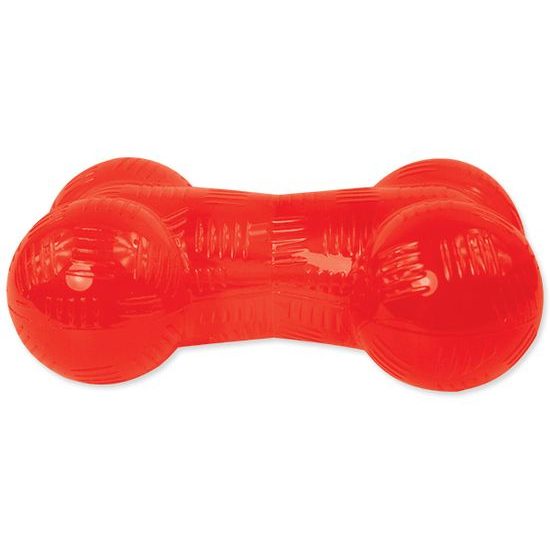 Spielzeug DOG FANTASY Strong Gummiknochen rot 13,9 cm