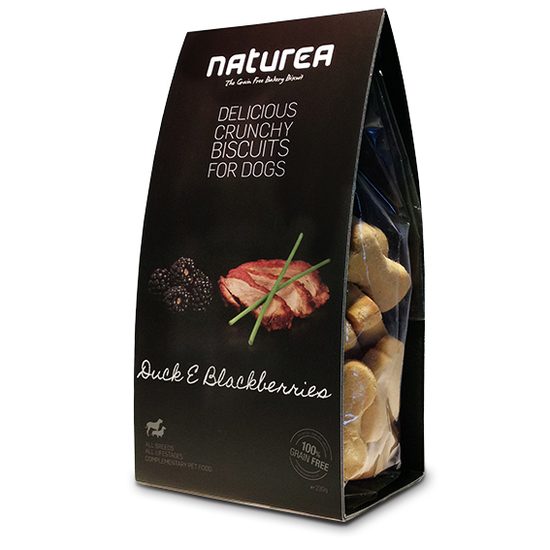 Naturea GF sušenky - kachna a ostružiny 230g