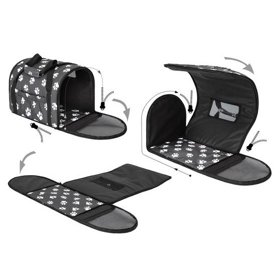 Reedog Tube Pet Carrier Bag Graphite with Paws