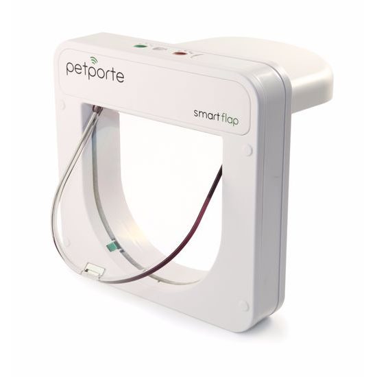 Smart drzwiczki PetPorte mikrochip, białe