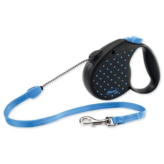 Hundeleine FLEXI Color Dots draht blau S 5m /20kg