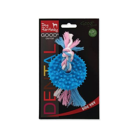 Hračka DOG FANTASY Puppy TPR Dental koliesko modré 7,5 cm