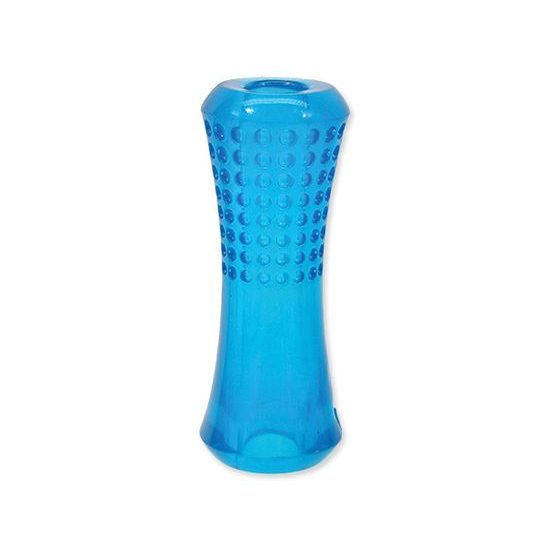 Spielzeug DOG FANTASY Strong Rohr mit Dellen blau 15,2 cm