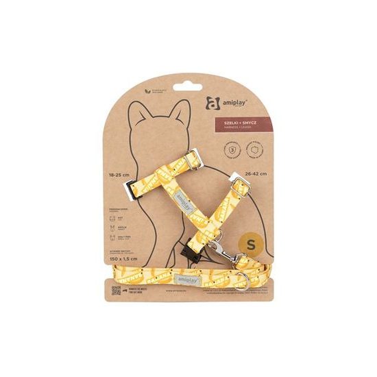 Szelki dla kota ze smyczą BeHappyCat Banana