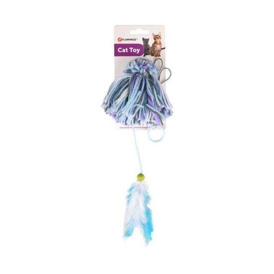 Hanging feather toy for cats Flamingo