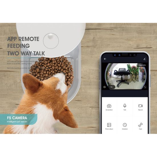 Petwant F5 - Automatický dávkovač krmiva s kamerou