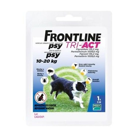 Frontline Tri-Act pro psy Spot-on M (10-20 kg) 1 pip