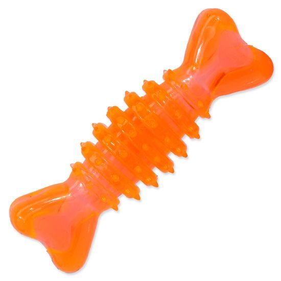 Spielzeug DOG FANTASY Gummiknochen orange 12 cm