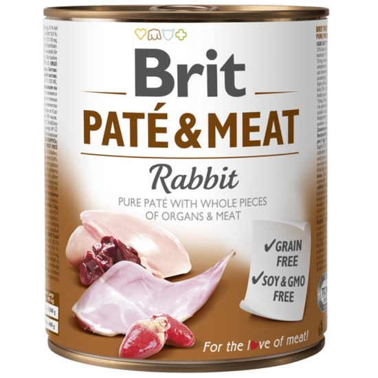 Brit konzerva Paté & Meat Rabbit 800 g