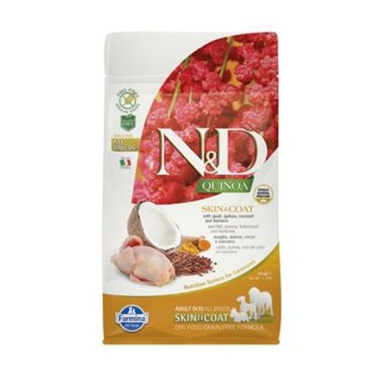 N&D GF Quinoa DOG Skin&Coat Quail & Coconut 800g