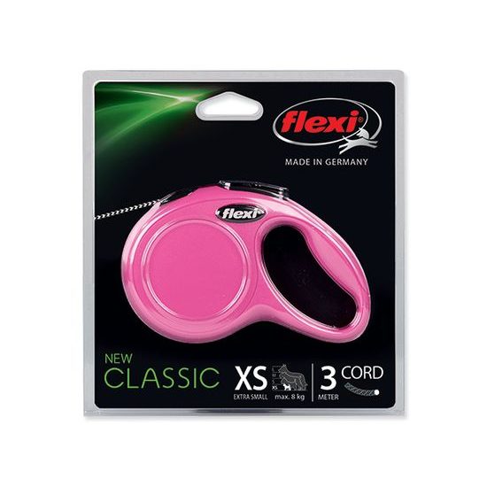 Hundeleine FLEXI Classic New Draht rosa XS 3m /8kg
