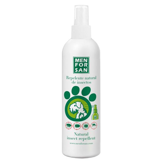 Menforsan repelente natural de insectos para perros con extracto de citronela, 250 ml