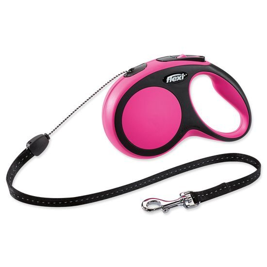 Hundeleine FLEXI Comfort New Band Rosa S - 8 m/12 kg