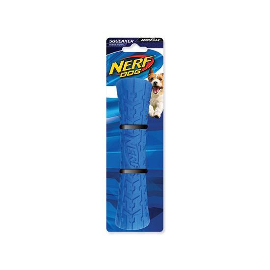 Hračka NERF gumový váleček pískací 17 cm