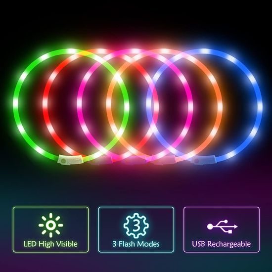 Reedog LED szilikon világító nyakörv kutyáknak