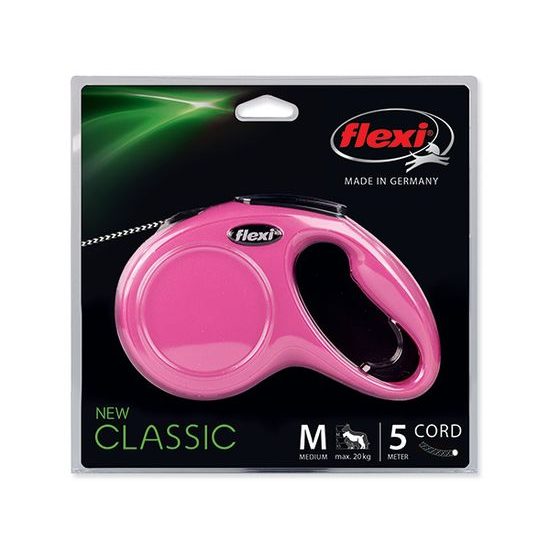 Hundeleine FLEXI Classic New Draht rosa M 5m /20kg