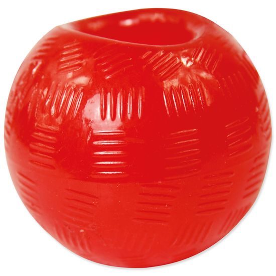Hračka DOG FANTASY Strong loptička gumová červená 6,3 cm
