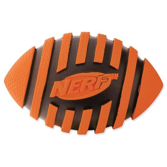 Hračka NERF gumová rugby loptička špirála pískajúca 12,5 cm