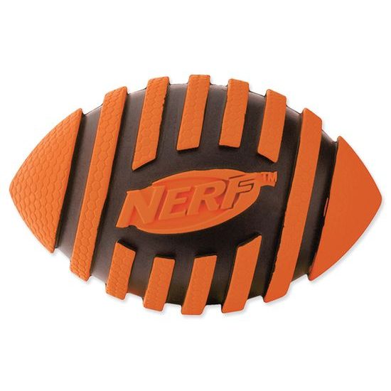 Hračka NERF gumový rugby míč spirála pískací 12,5 cm